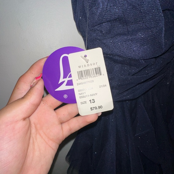 Windsor Navy Blue Layered Dress - Picture 3 of 4